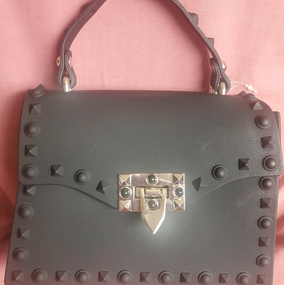 Matte Black top handle Bag